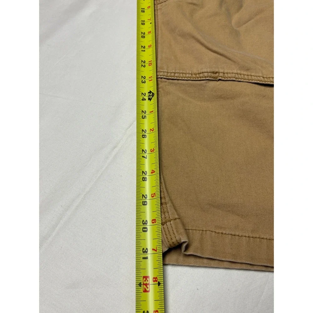 Carhartt Cotton Canvas Pants Men's 44x32 Double Knee Front 102802-918‎ Brown Tan